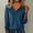 *Blue, variant on ClodeEU Women’s Turn Collar V Neck Sweaters,Long Sleeve Business Casual Knitted Pullover Tops Khaki,Womens Plus M