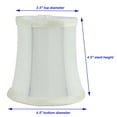 thumbnail image 3 of Meriville Set of 5 Eggshell Faux Silk Clip On Chandelier Lamp Shades, 3.5-inch by 4.5-inch by 4.5-inch, 3 of 5