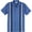 Blue - federalblue, variant on Men's Camp Collar Retro Panel Short Sleeve Shirt in Federal Blue Small