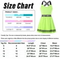 thumbnail image 7 of Hansber Girls Tennis Cross Back Dress Sleeveless Golf Outfit Workout Training Athletic Clothes School Black 14, 7 of 7