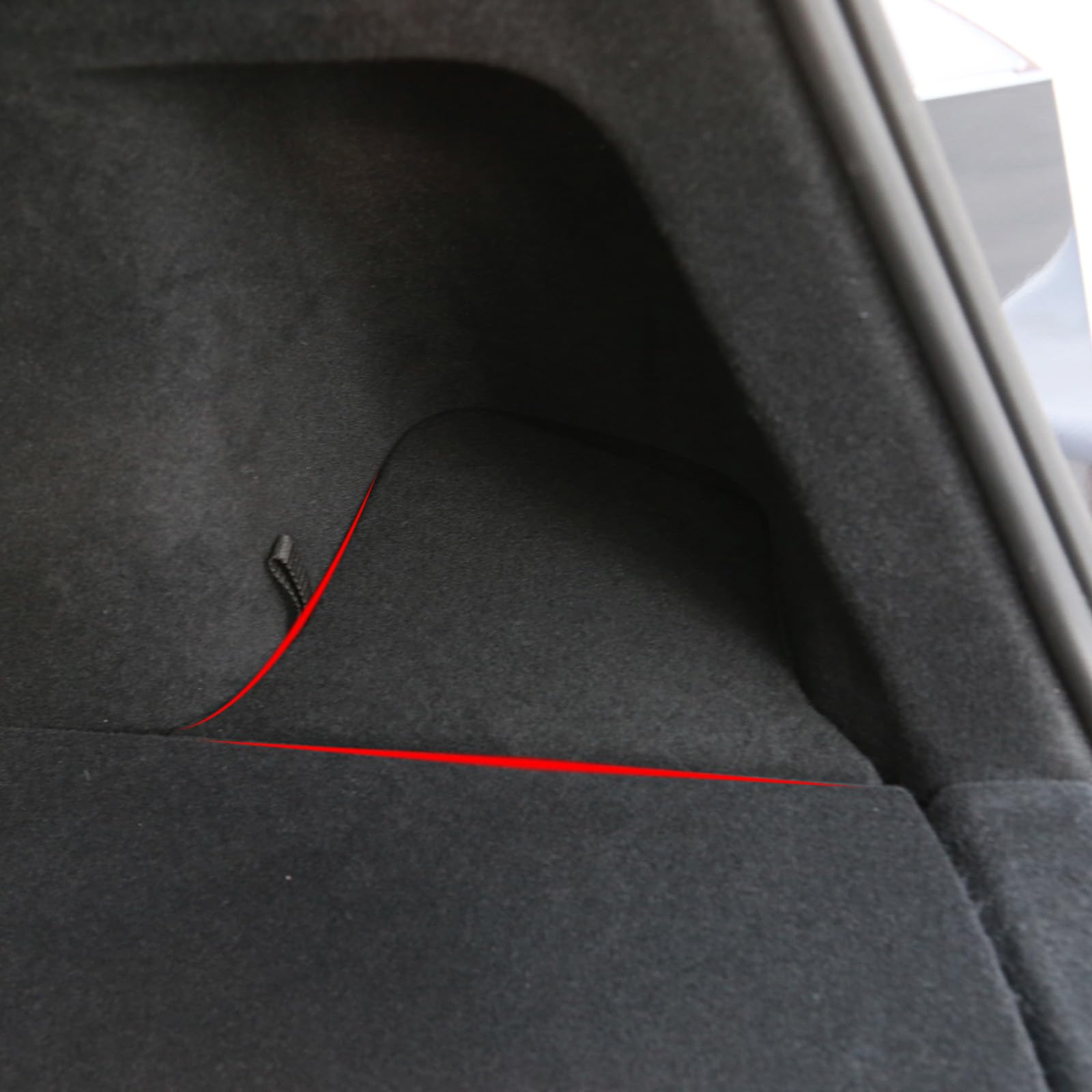 GUANGHUI Trunk Storage Bins for Tesla Model Y Juniper 2025+ Side Trunk Organizers with Carpeted Lids