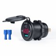 thumbnail image 2 of Auto Barco Motocicleta Impermeable Puerto Usb Dual Led Pantalla Digital Adaptador De Cargador Usb Con Interruptor De Voltímetro,18W 12-24V Moyic VI008657-02, 2 of 5
