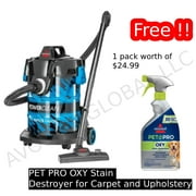 Bissell PowerClean® Wet and Dry Vacuum (2035A) + Free ( PET PRO OXY Stain Destroyer for Carpet and Upholstery 1773)
