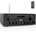 thumbnail image 1 of Pyle 2-Channel Bluetooth Home Stereo Amplifier - 250W Wireless Audio Receiver, Karaoke Optimized: Dual Mic In with Echo, Mic Talk-Over, FM Radio, USB, 1 of 8