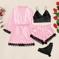thumbnail image 2 of Aoochasliy Sleepwear for Women Summer Clothes Plus Size Fashion Lingerie Valentine's Day Silk Robe Satin Bathrobe Nightdress Pajamas, 2 of 5