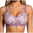 thumbnail image 5 of Xdegoge Bras for Women Front Closure Push Up Soft Supportive Wireless Maternity Breastfeeding Nursing Bra Lace Breathable No Underwire Bralettes, 5 of 6