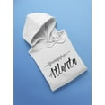 thumbnail image 3 of Greetings Quote Curved Font Hoodie Women -Image by Shutterstock, Female Small, 3 of 4