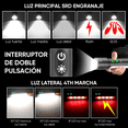 thumbnail image 4 of Lámpara Táctica Led Recargable Linterna Con 9 Modos Belug, Negro Naranja, 4 of 5