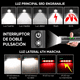 thumbnail image 4 of Lámpara Táctica Led Recargable Linterna Con 9 Modos Belug, Negro Naranja, 4 of 5