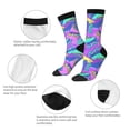 thumbnail image 4 of Honeii Disco Roller Skates Print Adult Socks,Crew Socks,Casual Calf Socks,Daily Wear Socks for Men & Women, Perfect for Sports, Casual and Everyday Use, 4 of 6