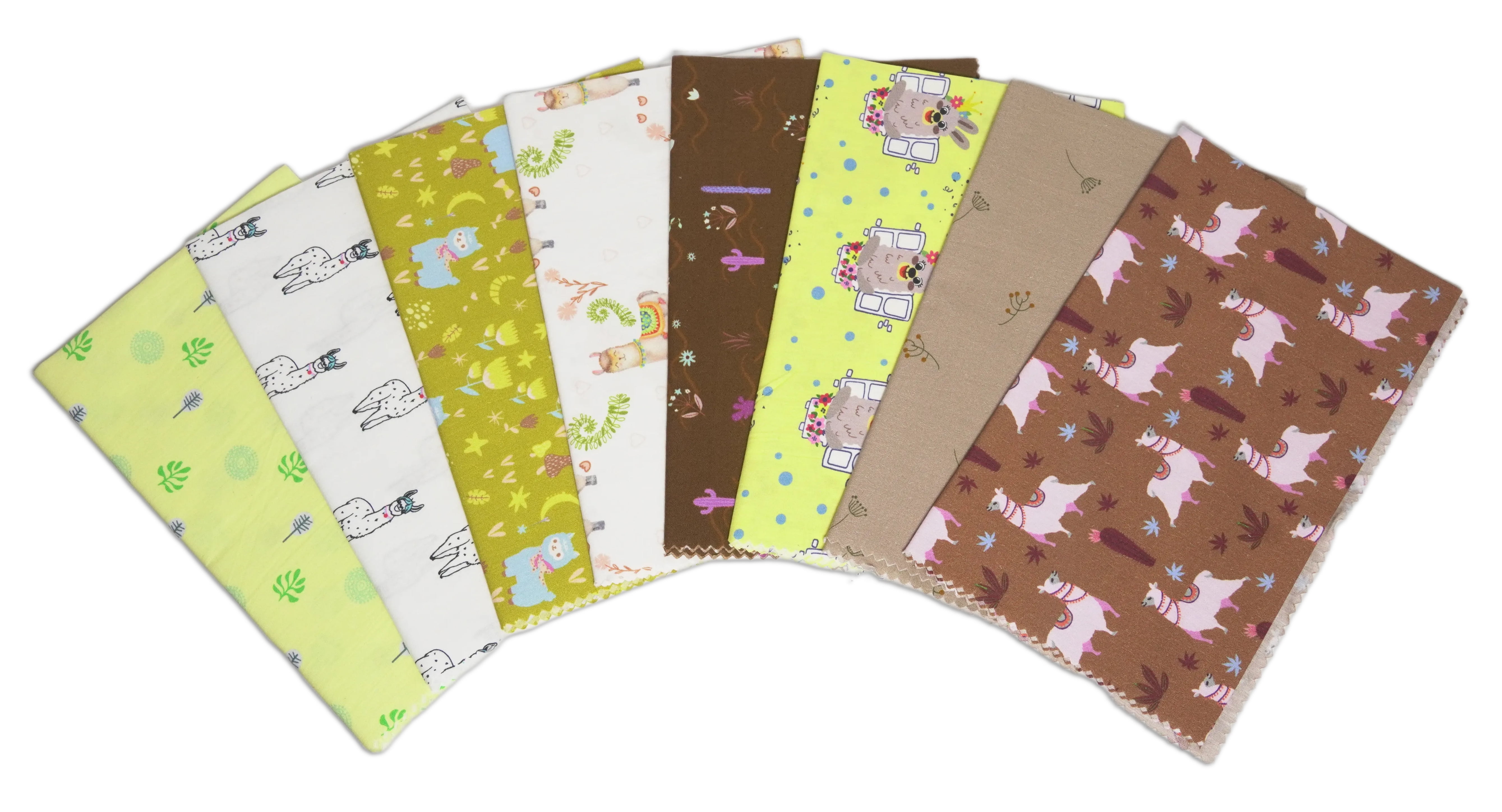 Soimoi 8 Pc Fat Quarter Bundle- African Animals Cartoons Print 18"x 22" DIY Patchwork- 100% Cotton Pre-Cut Quilting Fabric Multicolor