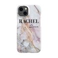 thumbnail image 1 of Personalised White Galaxy Marble Name iPhone 14 Case,iPhone 13 Pro, 1 of 4