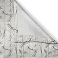 thumbnail image 3 of Ambesonne Birds Kitchen Curtains, Red-Rumped Swallow Bird, 55"x39", Pale Grey and Dimgrey, 3 of 3