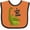 Orange and Black, variant on Inktastic I Love My Dad with Baby and Daddy Brontosauruses Boys or Girls Baby Bib