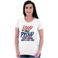 thumbnail image 3 of Loud Proud Dominican Heritage Pride Womens Slim Fit Graphic Tee Brisco Brands M, 3 of 5