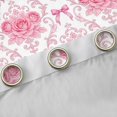 thumbnail image 4 of Feelyou Romantic Rose Curtains Pack of 2 (52x84 Each), Boho Damask Women Window Curtains, 4 of 6