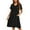 Black, variant on Ekouaer Women's House Dress with Pockets Moo Moo Nightgown V Neck Sleepwear Pleated Floral Print Mumu Dress