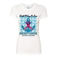 thumbnail image 2 of Wild Bobby Faith Hope Love Breast Cancer Awareness Anchor Breast Cancer Awareness Women Slim Fit Junior Tee, White, X-Large, 2 of 6