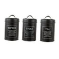 thumbnail image 1 of DOLITY Metal Kitchen Canister Set coffee and tea Sugar Storage Jars Containers for A Black, 1 of 9