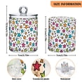 thumbnail image 5 of Yayeee 2 Pack Qtip Holder Bathroom Cotton Swab Canister with Lid Clear Dispenser Set, White Stars, 5 of 6
