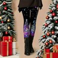 thumbnail image 5 of Jaunzuar Yoga Pants Women Slim Christmas Tree Print High Waisted Leggings Workout Running Soft Leggings S, 5 of 9