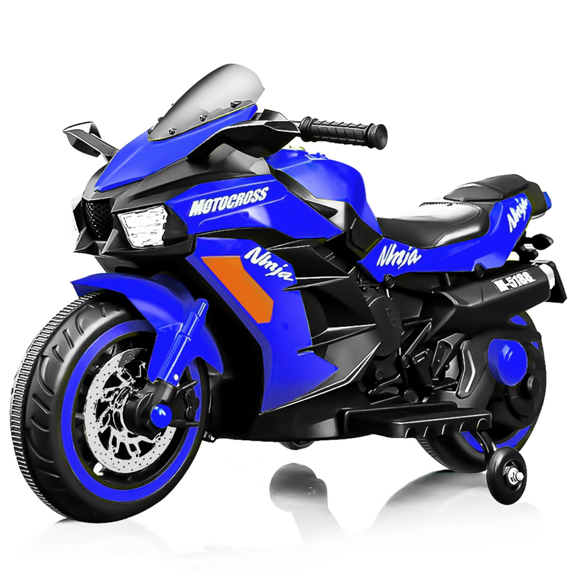 CIPACHO 12V Battery Motorcycle, Rechargeable Kids Ride On Car with Training Wheels Electric Cars Motorcycles, Blue CIPACHO 12V Battery Motorcycle, Rechargeable Kids Ride On Car with Training Wheels Electric Cars Motorcycles, Blue