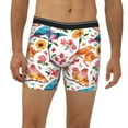 thumbnail image 2 of Cauagu Flowers Birds And Butterflies Print Men's Boxer Briefs, Funny & Cute Underwear Elastic Waistband Briefs Ideal Gift for Men,1-Pack, 2 of 7