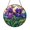 Acrylic 3.5 Inch, variant on Floral Iris Garden Stained Glass Window Hanging, Decorative Glass Style Suncatcher Accent