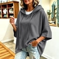 thumbnail image 5 of Xdegoge Womens Short Sleeve Hoodies Casual Loose Fit Lightweight Drawstring Sweatshirts Comfy Basic Tunic Fall Summer Pullover Tops, 5 of 6