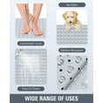 thumbnail image 3 of Yolife Shower Mat 22.8"x34.6" - TPE Non-Slip Bath Mat/Suction Cups & Drain Holes, Heavy Duty for Shower Stall, Odor-Free,Light Grey, 3 of 8