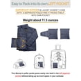 thumbnail image 4 of Packable Women Puffer Jacket Lightweight Synthetic Insulated Warm Sheller Navy Blue Jacket-L, 4 of 9