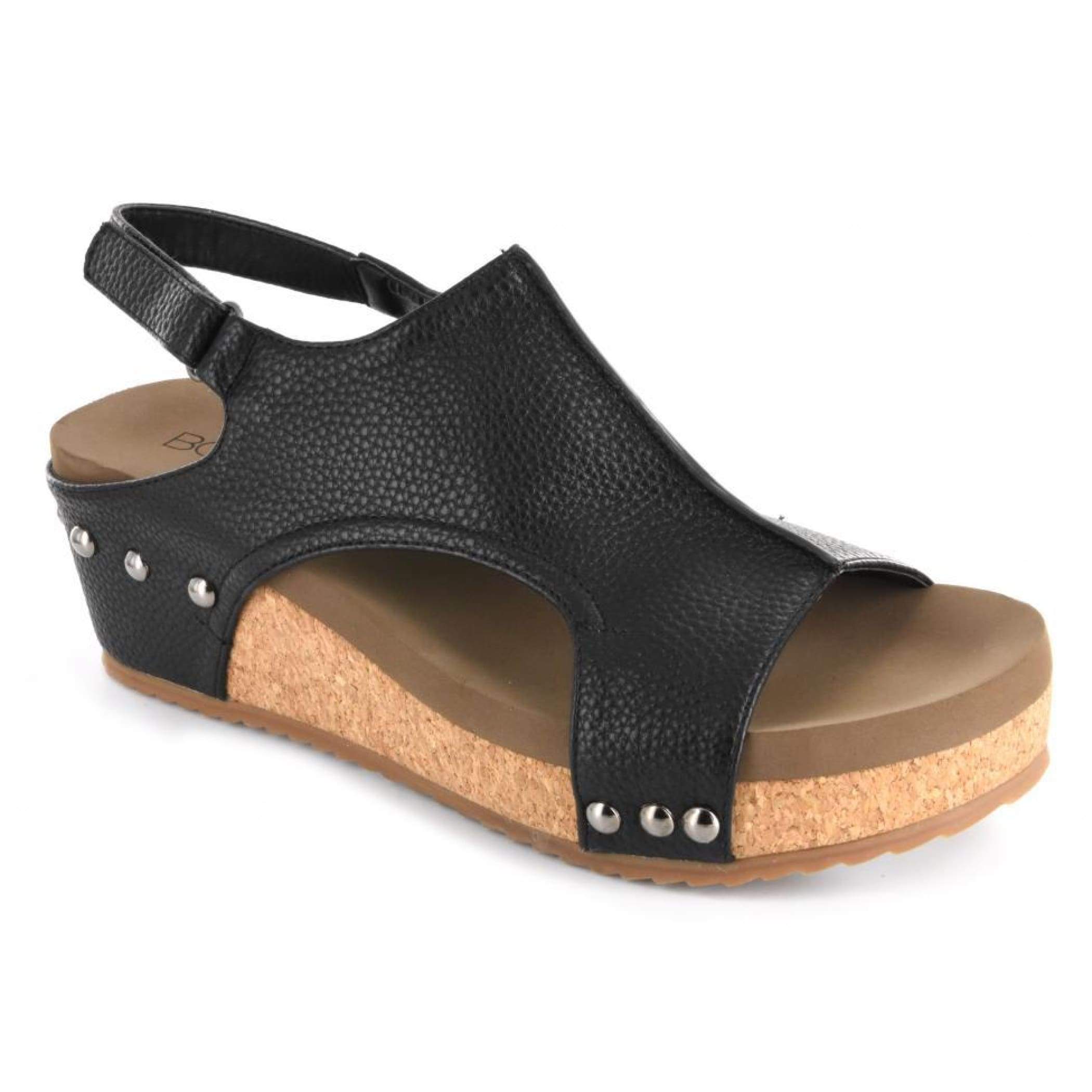 corkys black wedges