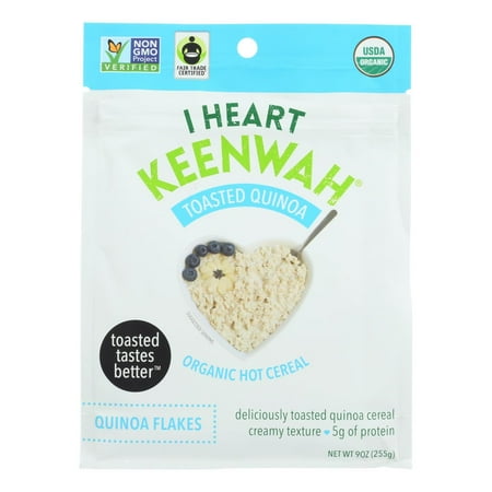I Heart Keenwah - Organic Toasted Hot Cereal Quinoa Flakes - 9 oz.