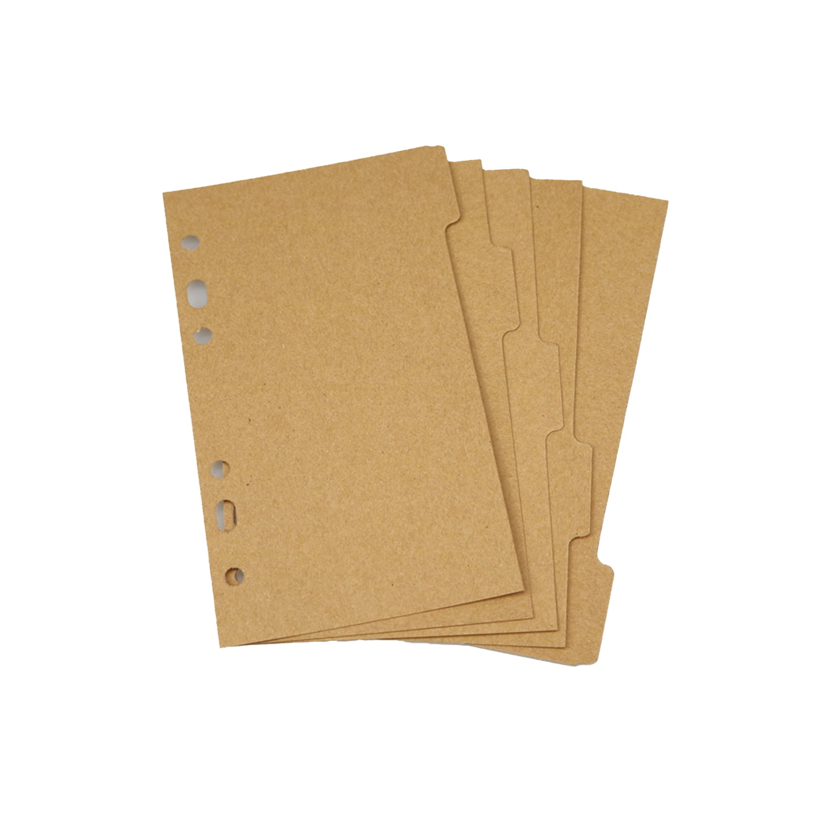 5Pcs Index Dividers Antifade Compatible Paper 6ring Folder Index