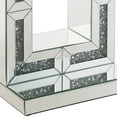 thumbnail image 4 of Accent Table with Open Geometric Base and Acrylic Diamond Inlay Silver, 4 of 6