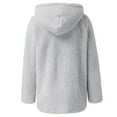 thumbnail image 6 of Sanbonepd Womens Fleece Jacket Ladies Warm Coat Fall Winter O-neck Solid Long Outerwear, 6 of 6