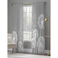 thumbnail image 4 of White Dandelion Sheer Curtains 84 Inch Length 2 Panels Set Window Treatments, Spring Plants Flowers Vintage Gray Rod Pocket Semi Curtains for Living Room/Bedroom/Kitchen Décor, 104"W x 84"L, 4 of 7