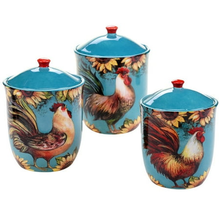 rooster kitchen canister sets certified international sunflower rooster 3 kitchen rooster kitchen canister sets certified international sunflower rooster 3 kitchen