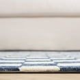 thumbnail image 4 of SAFAVIEH Martha Stewart Chelsea Algernon Checkered Area Rug, Blue/Ivory, 6' x 6' Square, 4 of 10