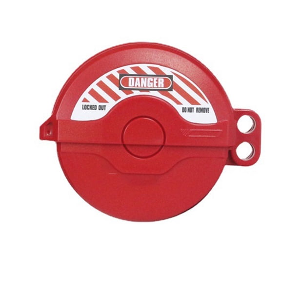 Red gate valve locking device easy to install for outdoor faucet valve pipe