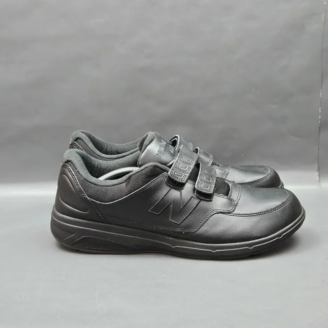 New Balance 813 Mens Shoes Size 13 Black Leather Walking Comfort Sneakers