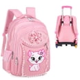 thumbnail image 3 of rolling backpack 3pcs schoolbag set with lunch bag pen case,lightweight waterproof travel bookbag, 3 of 6