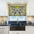 thumbnail image 5 of Yayeee Kitchen Curtains Light Filtering 27"x36" Rod Pocket Short Cafe Window Panel, Beige Flower Pattern, 5 of 7