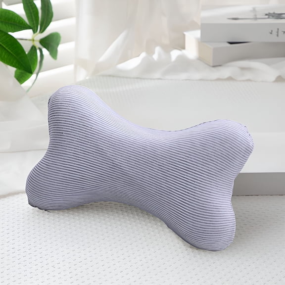 LAMIRO Upgraded Dog Bone Shaped Travel Neck Pillows with Washable Removable Cover Memory Foam Car Bus Truck Driving Comfort Head Rest Support