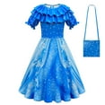 thumbnail image 5 of Girls Mermaid Princess Costume with Bag Cloak Birthday Party Cosplay, 5 of 5