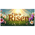 thumbnail image 6 of Easter Themed Banner with Hummingbirds Flowers and Butterflies He is Risen Backdrop Background Decor Party Supplies Photography Props Easter Celebration Church Events Spring Decorations, 6 of 8
