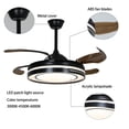 thumbnail image 6 of TFCFL 42'' Moderm Ceiling Fan Light Retractable Fan Chandelier 3 Colors Dimmable LED Lamp 6 Speed W/ Remote, 6 of 19