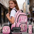 thumbnail image 2 of Yspwyqan Girls Pink Glitter Backpack Set with Lunch Box and Pencil Case, Ice Cream Drip Axolotl Lightweight School Bags with Multi-Pocket Fits 15.6 Laptop Fashion Bookbag for Middle High, 2 of 7