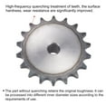 thumbnail image 3 of Uxcell 18 Teeth Sprocket Single Strand 1/2" Pitch, 12mm Bore Carbon Steel, 3 of 6