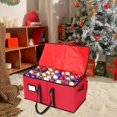 thumbnail image 3 of Hyasfey Christmas Ball Storage Box Organizer with Handles Zipper Closure Large Capacity Waterproof Tear-Proof Xmas Ornament Storage Box, 3 of 8